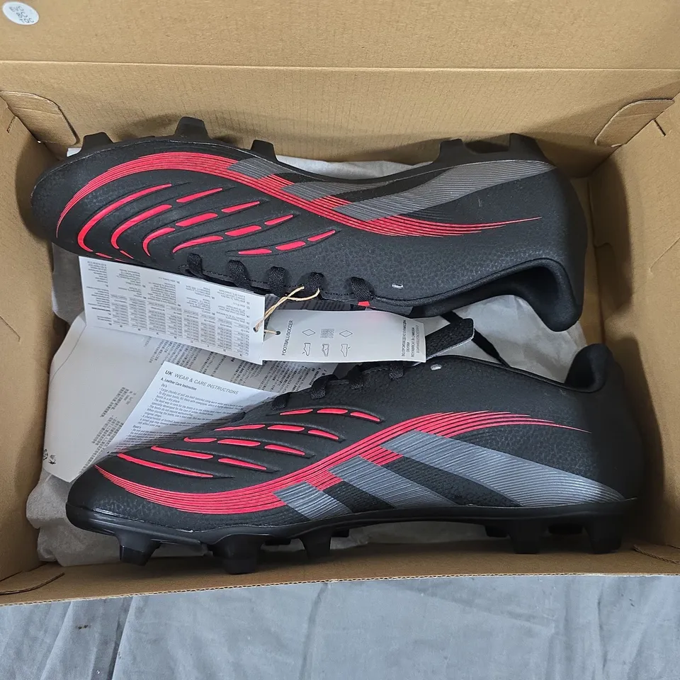 ADIDAS PREDATOR FOOTBALL BOOTS – BLACK/RED SIZE 9