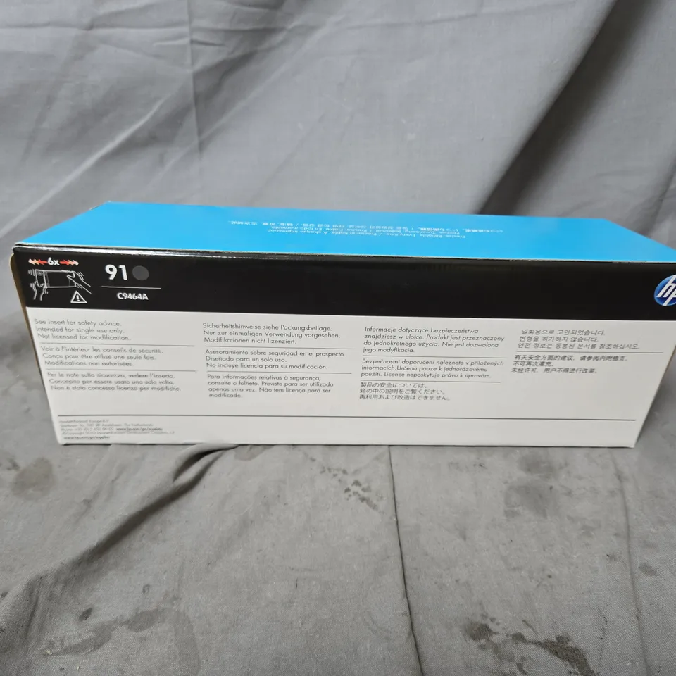 APPROXIMATELY 12 X HP DESIGNJET 91 MATTE BLACK INK CARTRIDGE 75 ML (C9464A)