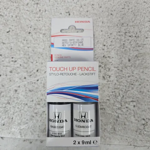 HONDA TOUCH-UP PENCIL KIT β BASECOAT & CLEARCOAT (NEW SPORTY BLUE), 2X9ML (GENUINE PARTS)