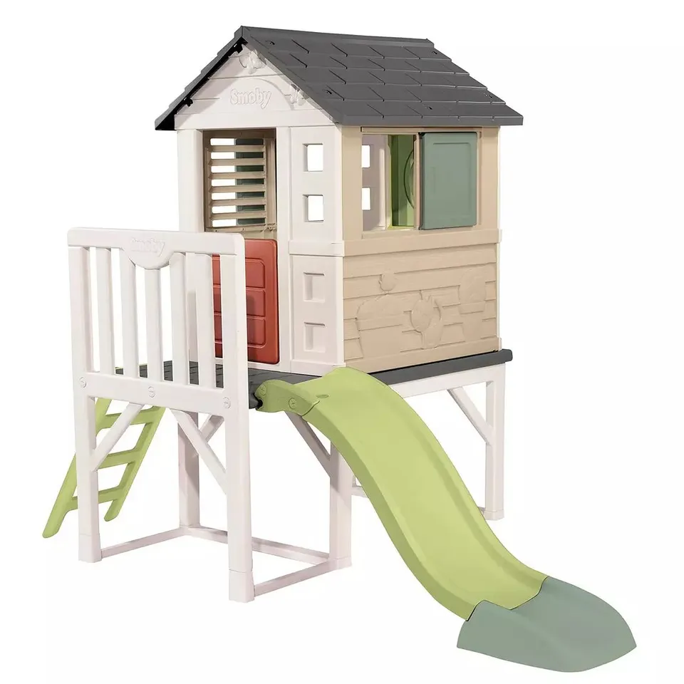 BOXED SMOBY LIFE HOUSE ON STILTS PLAYHOUSE WITH SLIDE (1 BOX) RRP £434.99