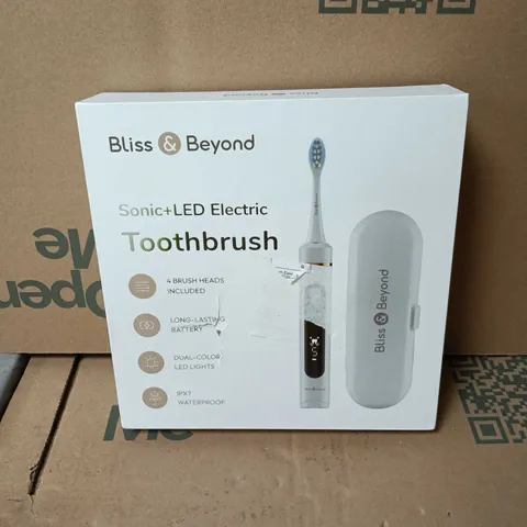 BLISS AND BEYOND SONIC + LED ELECTRIC TOOTHBRUSH BOXED