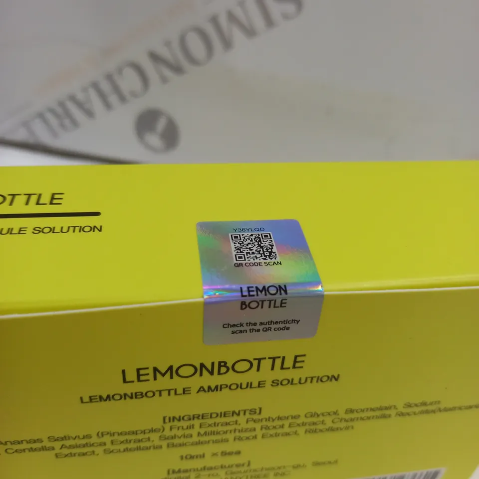 BOXED LEMON BOTTLE AMPOULE SOLUTION - 10ML X 5 VIALS