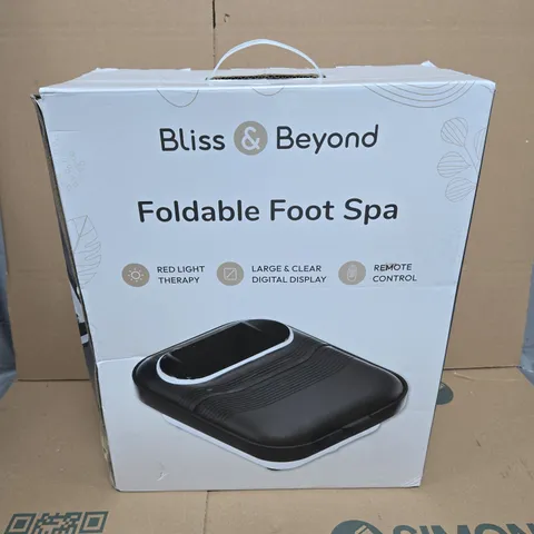 BLISS & BEYOND FOLDABLE FOOT SPA – BLACK