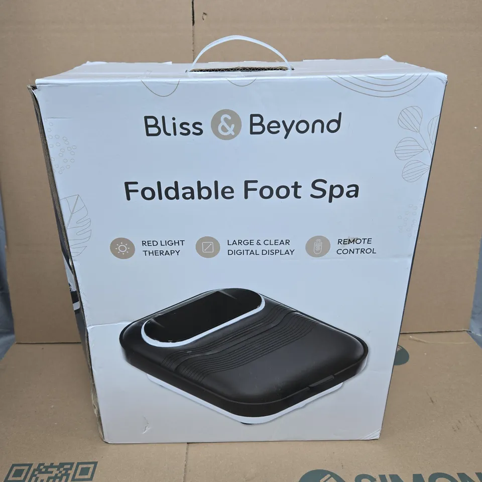 BLISS & BEYOND FOLDABLE FOOT SPA – BLACK