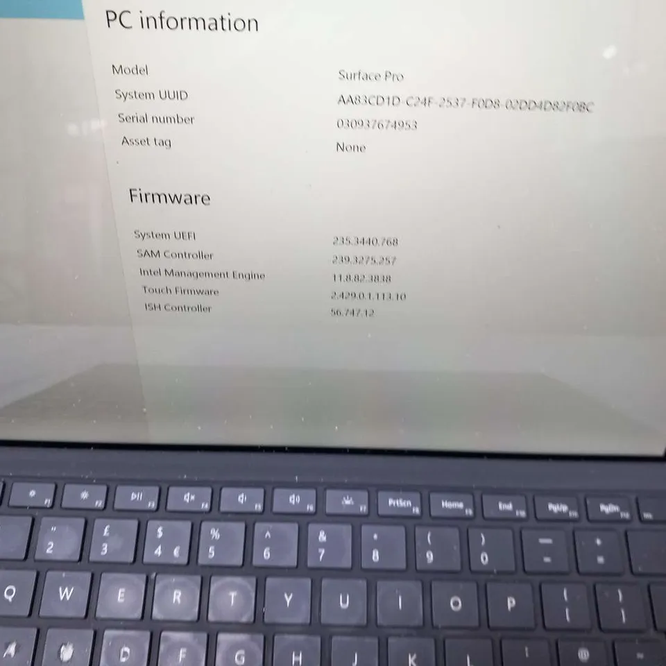 MICROSOFT SURFACE PRO 128GB
