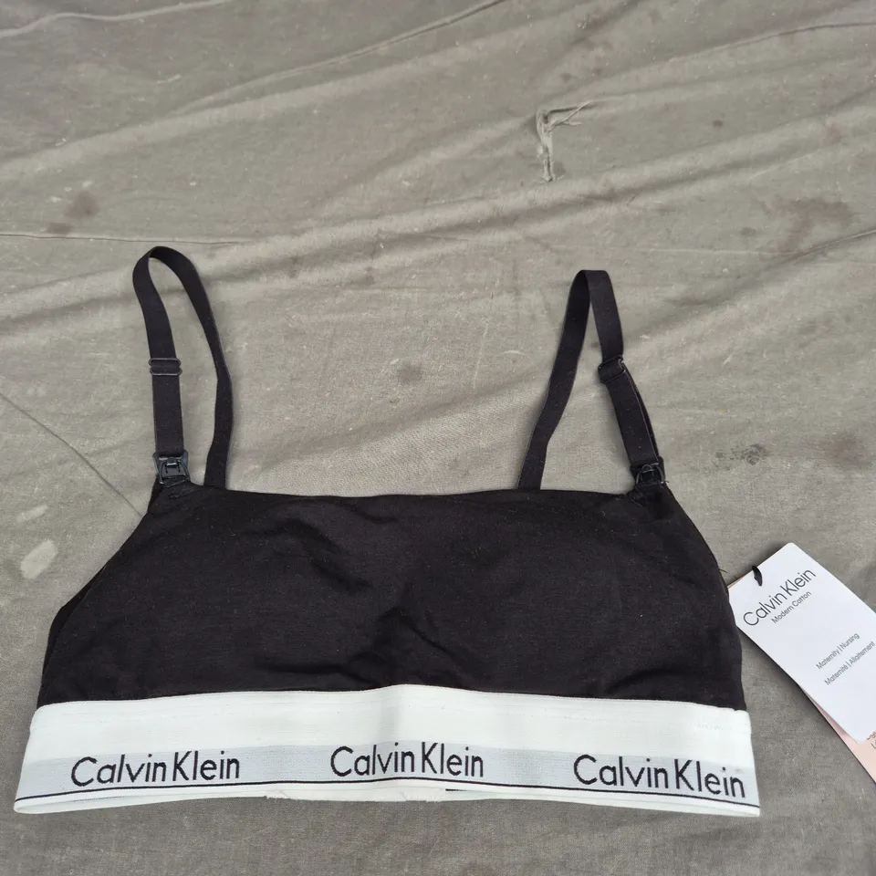 CALVIN KLEIN MATERNITY NURSING BRALETTE - BLACK - SIZE SMALL