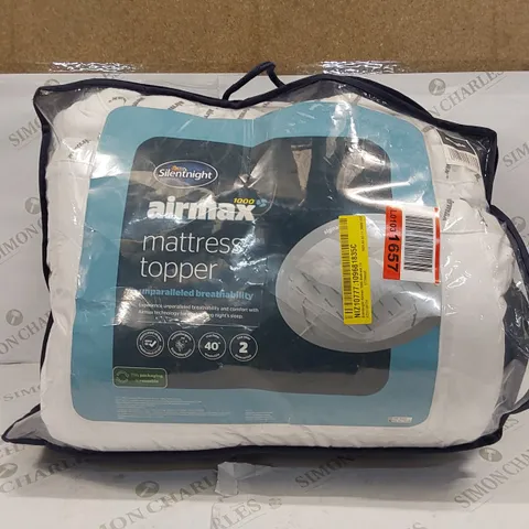 BAGGED SILENTNIGHT AIRMAX 1000 MATTRESS TOPPER // SIZE: DOUBLE (1 ITEM)