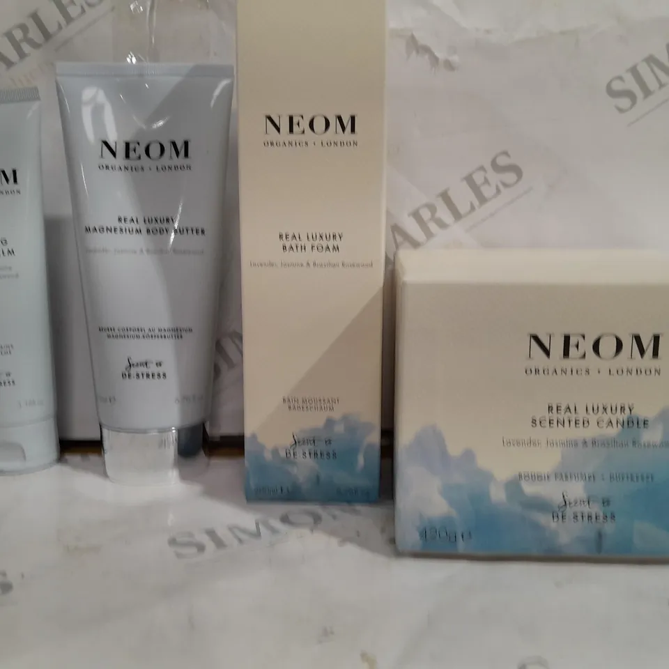 NEOM REAL LUXURY 4 PIECE COLLECTION INCLUDING 3 WICK CANDLE