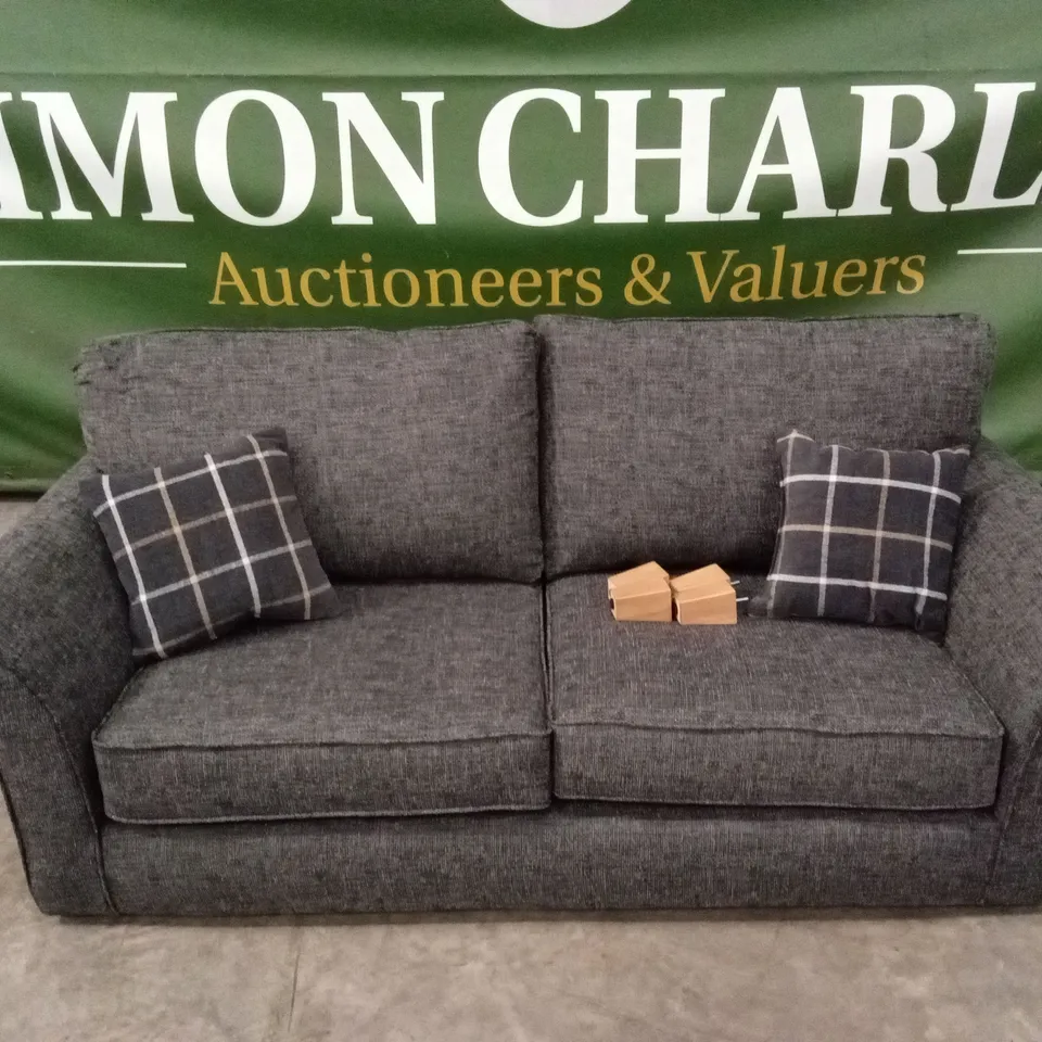 ALSOP 3 SEATER FABRIC SOFA - CHARCOAL RRP £749