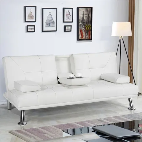 BOXED TOTTEN 2 SEATER VEGAN LEATHER SOFA (1 BOX)