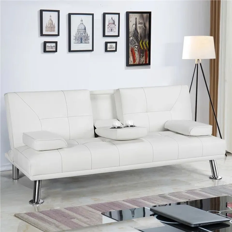 BOXED TOTTEN 2 SEATER VEGAN LEATHER SOFA (1 BOX)