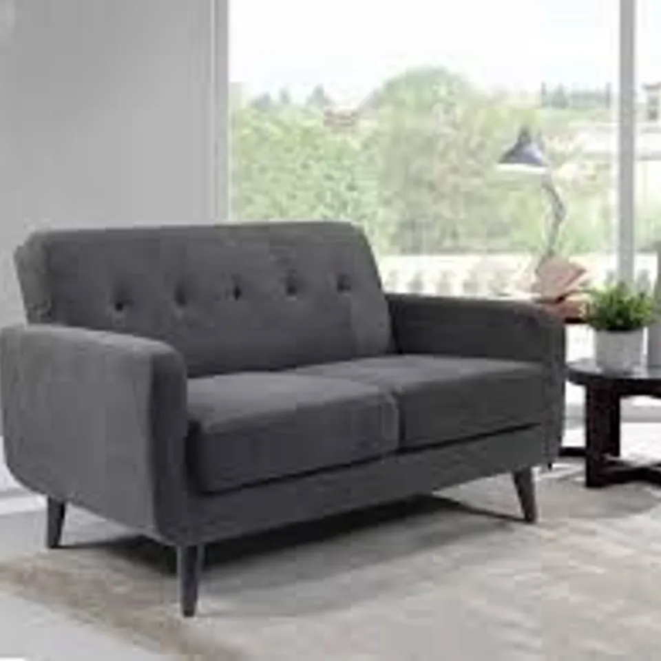 BOXED EVERYDAY OSLO FABRIC 2-SEATER SOFA - SLATE (1 BOX) 