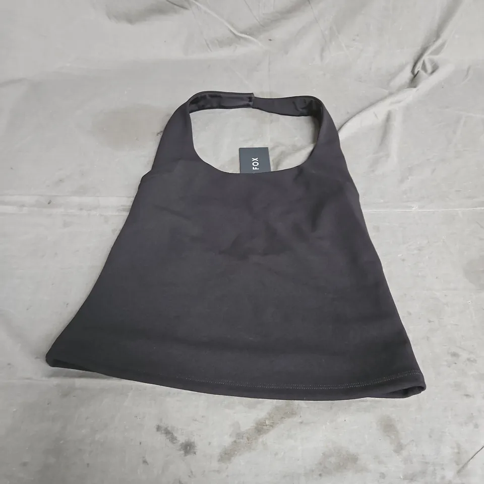 WHITE FOX THE FAST LIFE HALTER TOP IN BLACK SIZE M