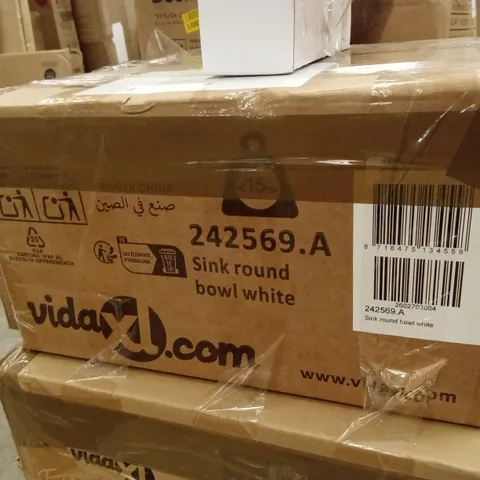 BOXED SINK ROUND BOWL WHITE ( 1 BOX)