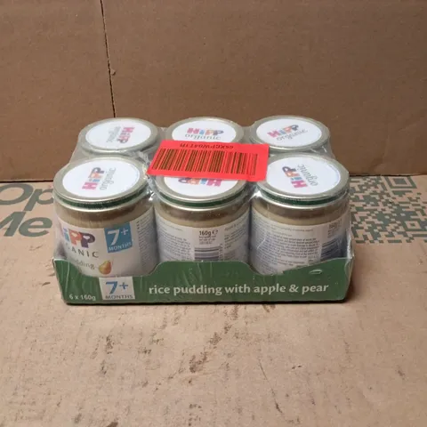 HIPP ORGANIC RICE PUDDING WITH APPLE & PEAR – 6 X 160G 