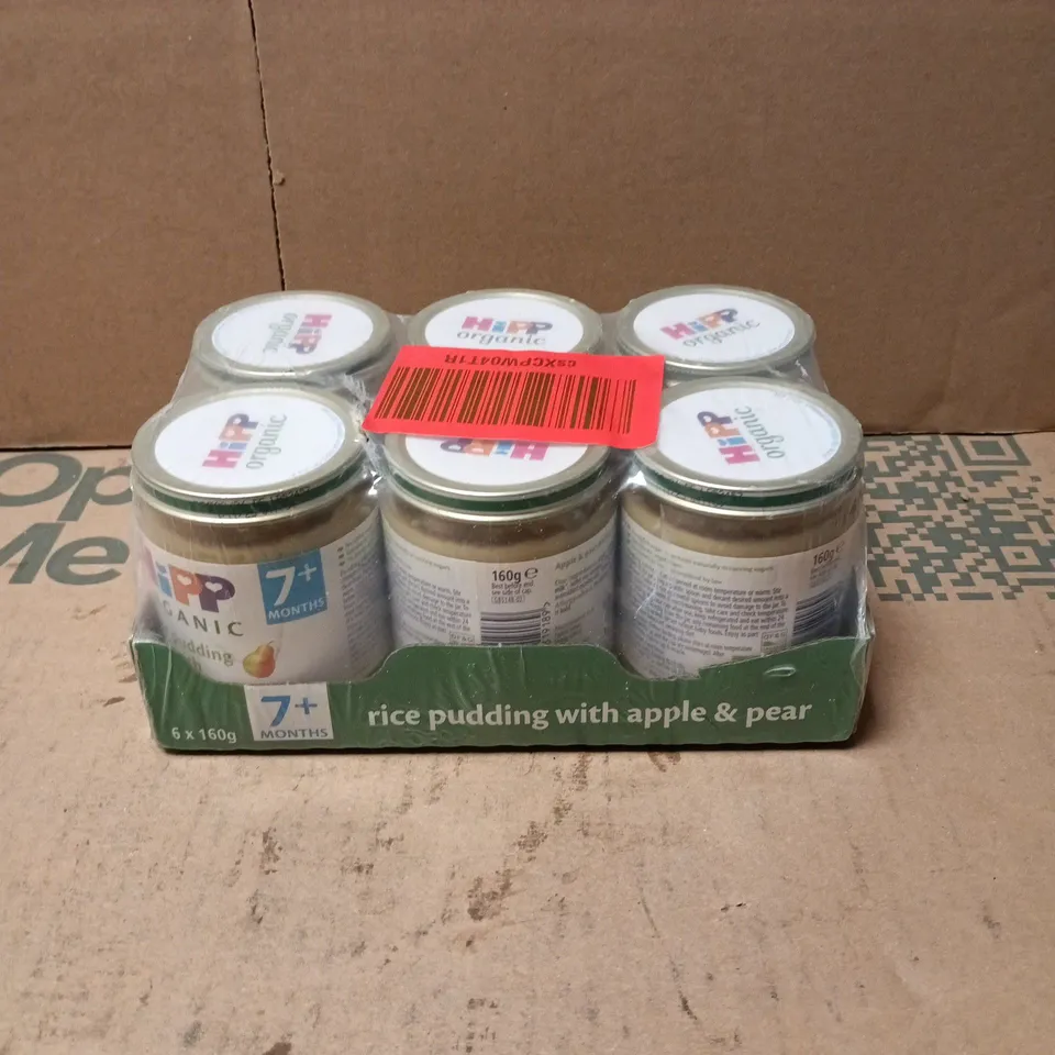 HIPP ORGANIC RICE PUDDING WITH APPLE & PEAR – 6 X 160G 