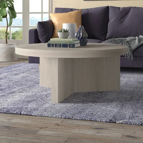 BOXED HOLM PEDESTAL COFFEE TABLE