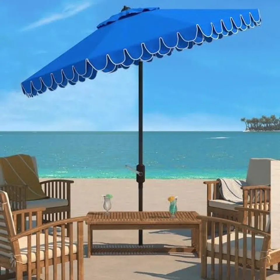BOXED ELEGANT VALANCE 9FT AUTO TILT UMBRELLA