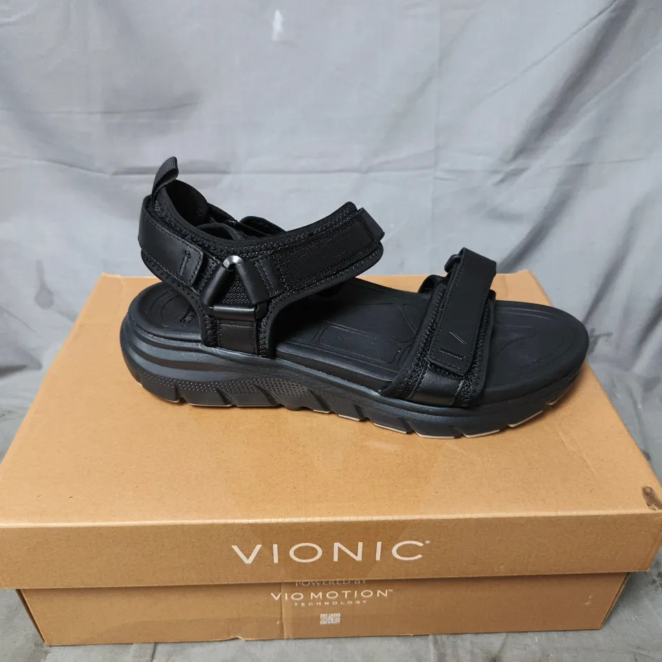 VIONIC MEN'S BLACK STRAPPY SANDALS UK SIZE 6.5
