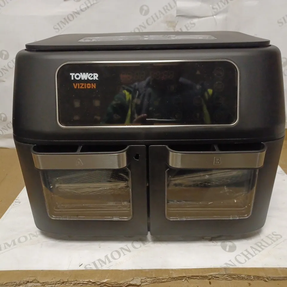TOWER T17102, VORTX VIZION DUAL COMPARTMENT 11L AIR FRYER OVEN