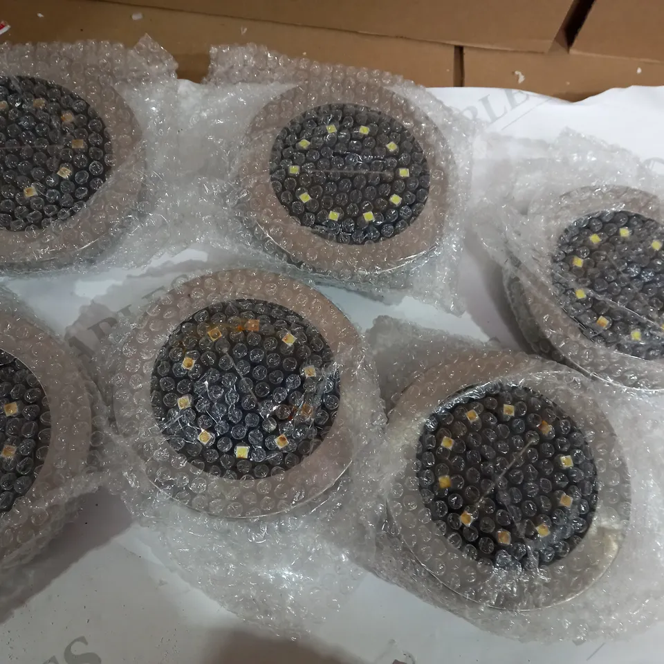 SET OF 8 SWVEL LUMEN SOLAR DISK LIGHTS