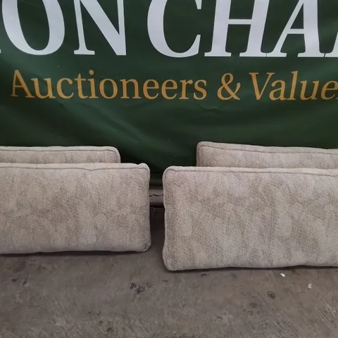 DESIGNER MORROCON SET OF 2 CUSHION PACKS FOR A 3-SEATER SOFA, ALASSIO PLANE CLOUDY PUTTYDY