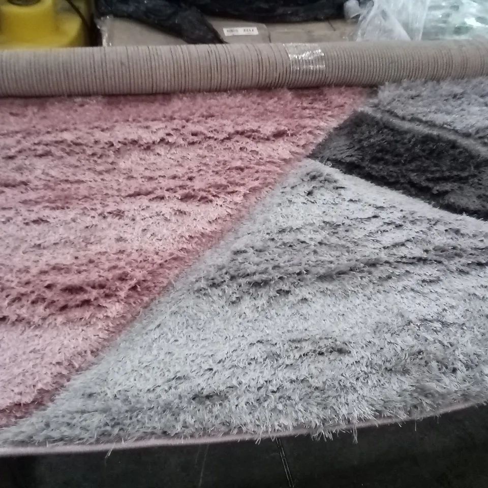 HUNLEY HANDMADE SHAG PINK/GREY/BLACK 120 * 170CM 