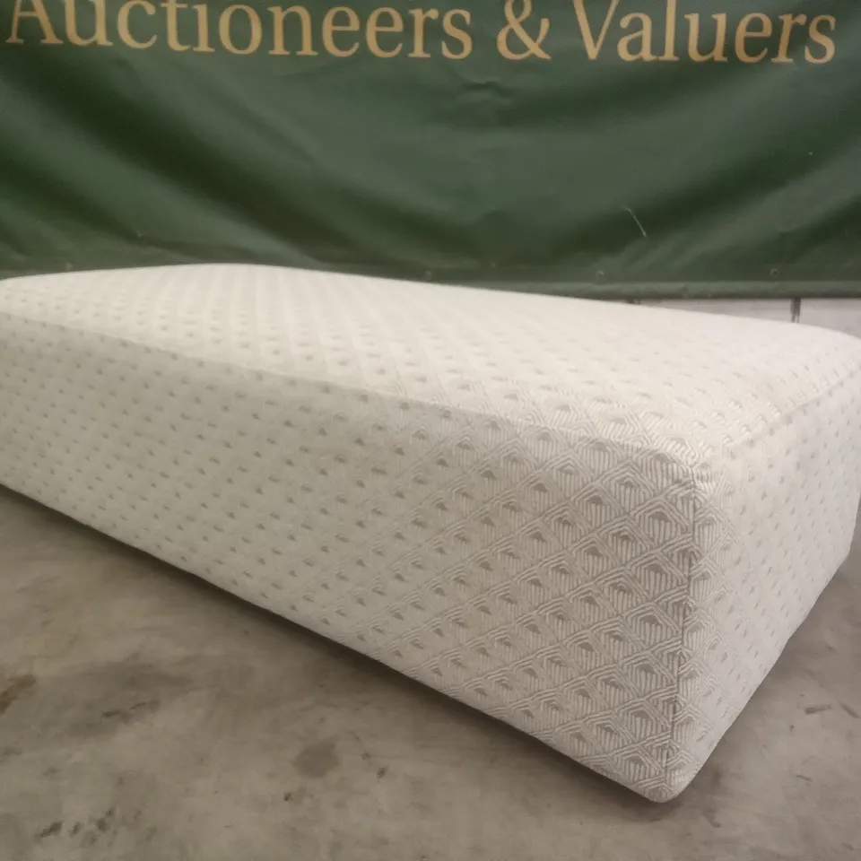 DESIGNER THE LOUNGE COMPANY MADE FOOTSTOOL - CREAM PRINT FABRIC 