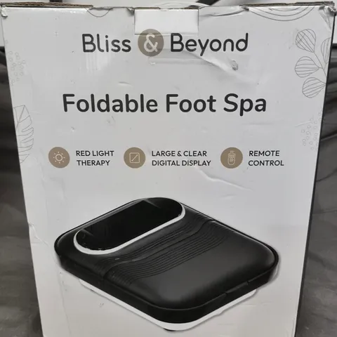 BLISS & BEYOND FOLDABLE FOOT SPA – BOXED