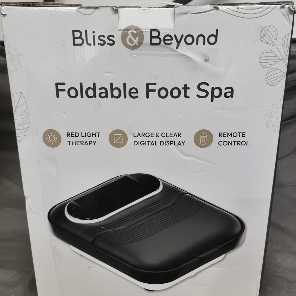 BLISS & BEYOND FOLDABLE FOOT SPA – BOXED