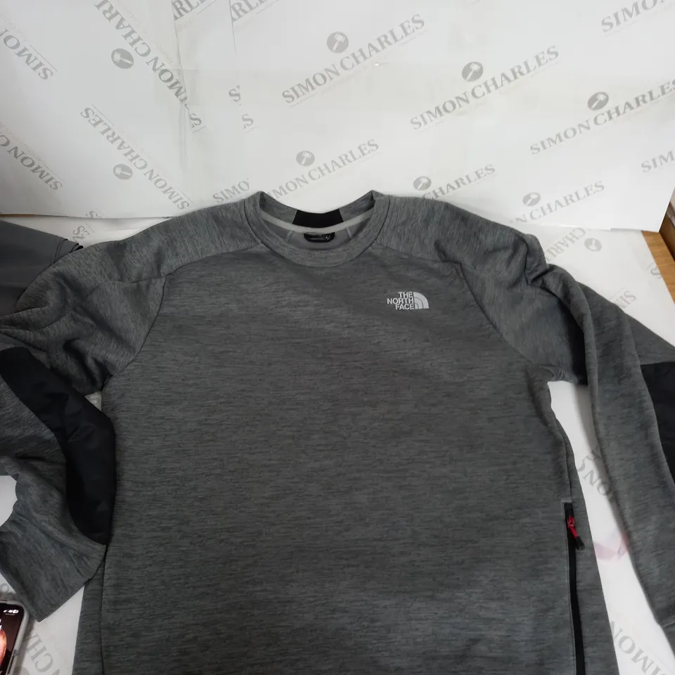 GREY NORTH FACE JUMPER MENS - LARGE 