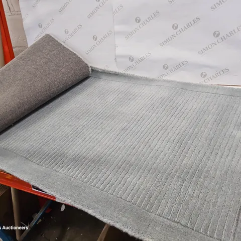 ACUNA HANDWOVEN WOOL DUCK EGG RUG 68 × 240