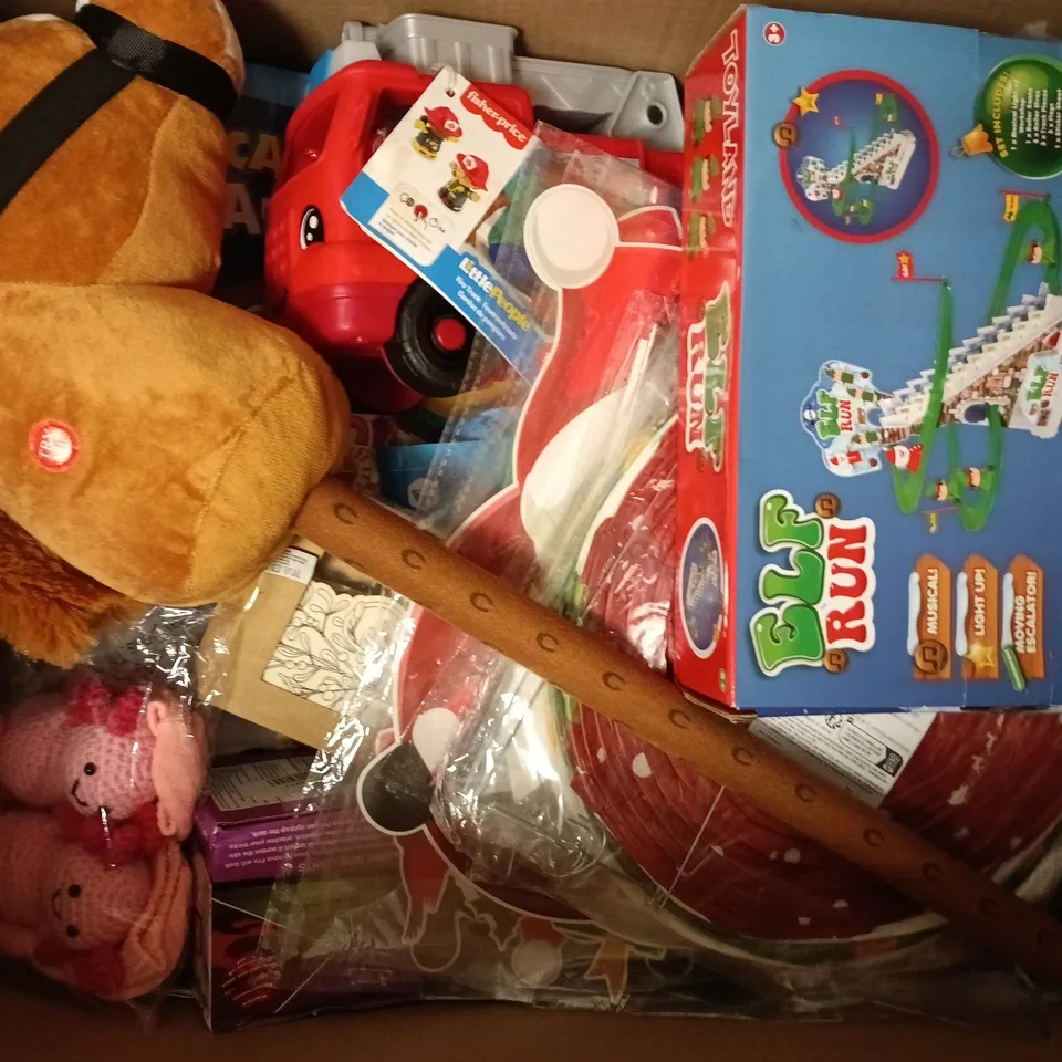 BOX OF APPROXIMATELY 20 ASSORTED TOYS AND GAMES TO INCLUDE GARDEN BIRDS JIGSAW, PAPER PLANES, ETC - COLLECTION ONLY