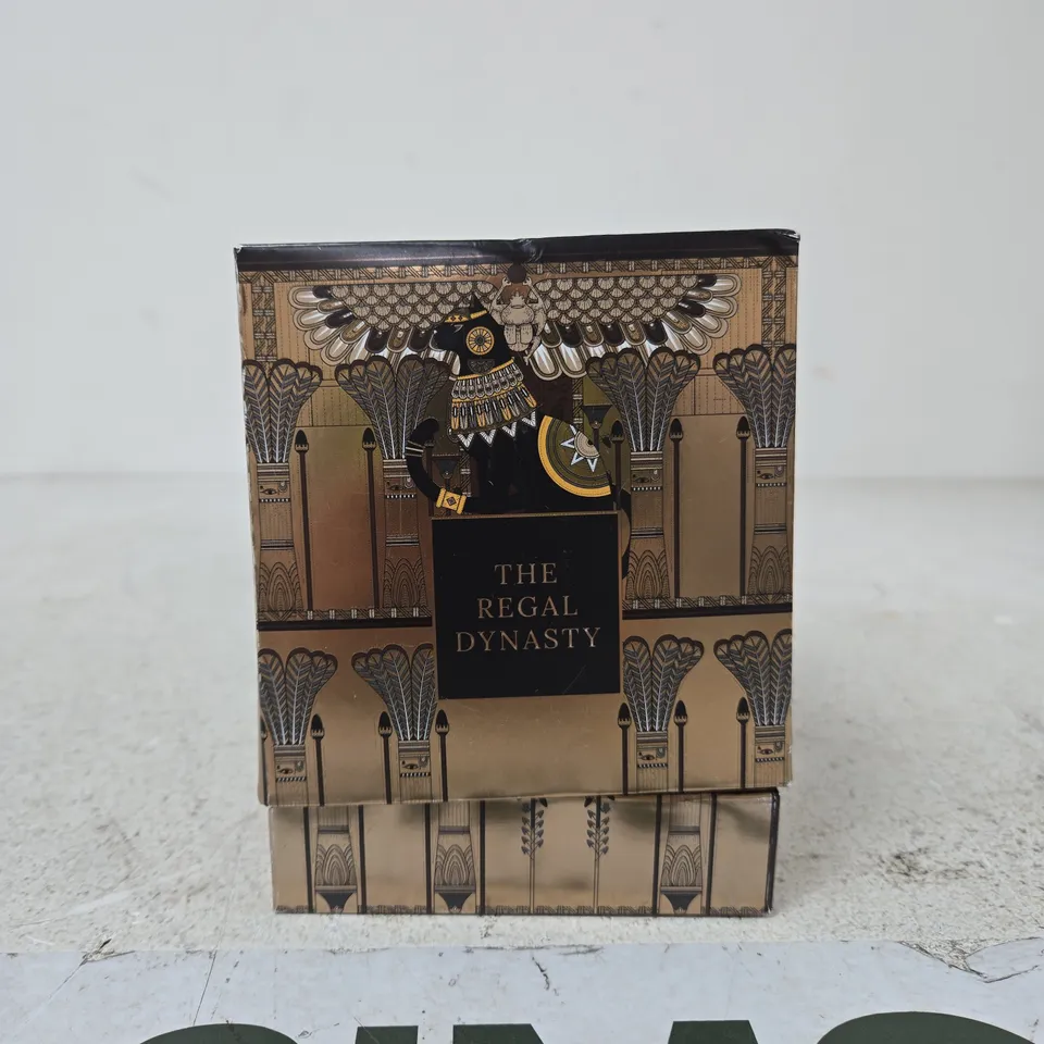 THE REGAL DYNASTY FRAGRANCE – ORNATE GOLD SPRAY BOTTLE WITH BOXED PACKAGING