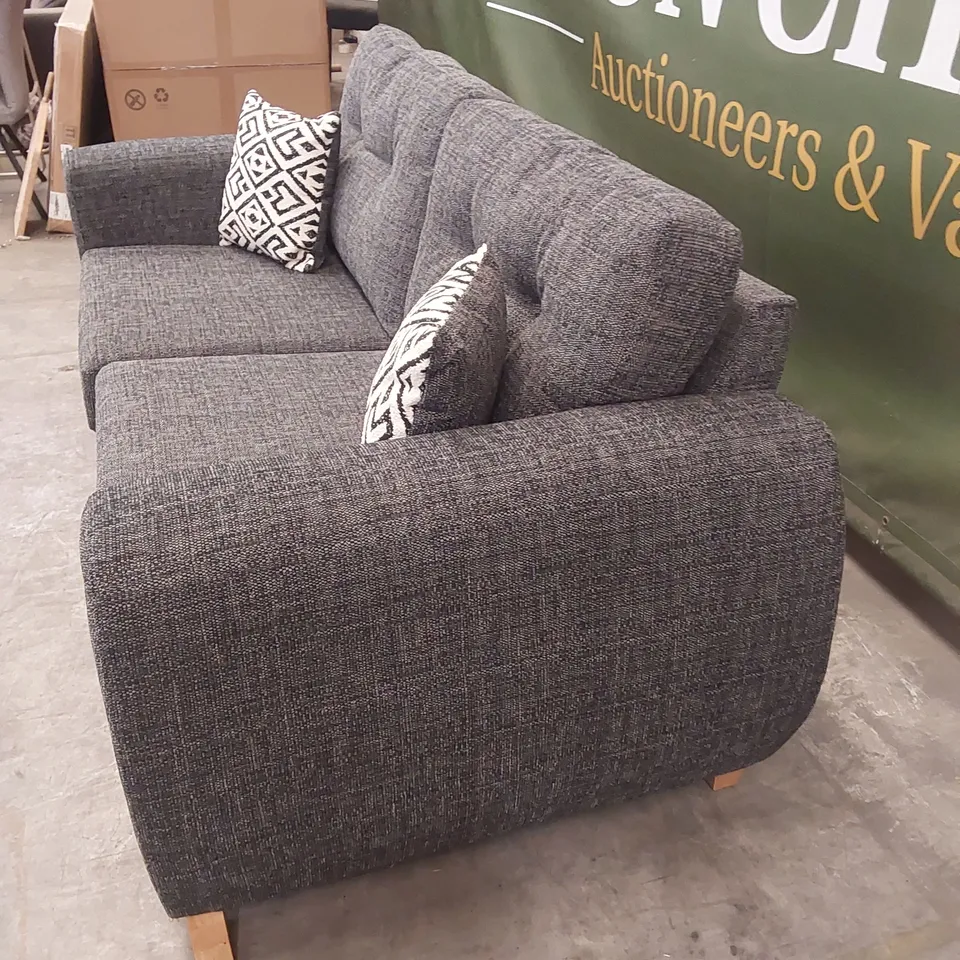 PRENT FABRIC 3 SEATER SOFA - GREY RRP £899