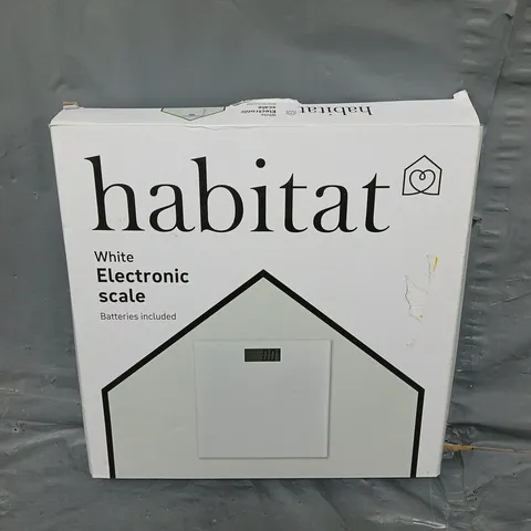 BOXED HABITAT ELECTRONIC SCALE IN WHITE