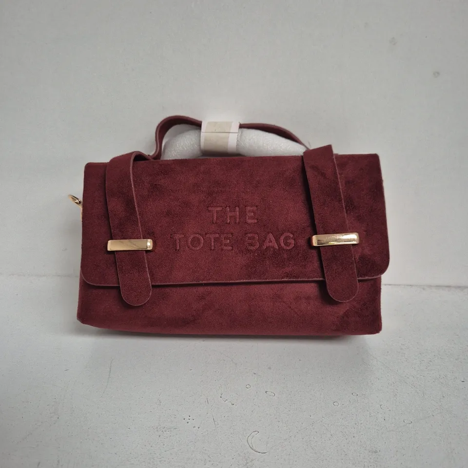 The Tote Bag – Burgundy Velvet