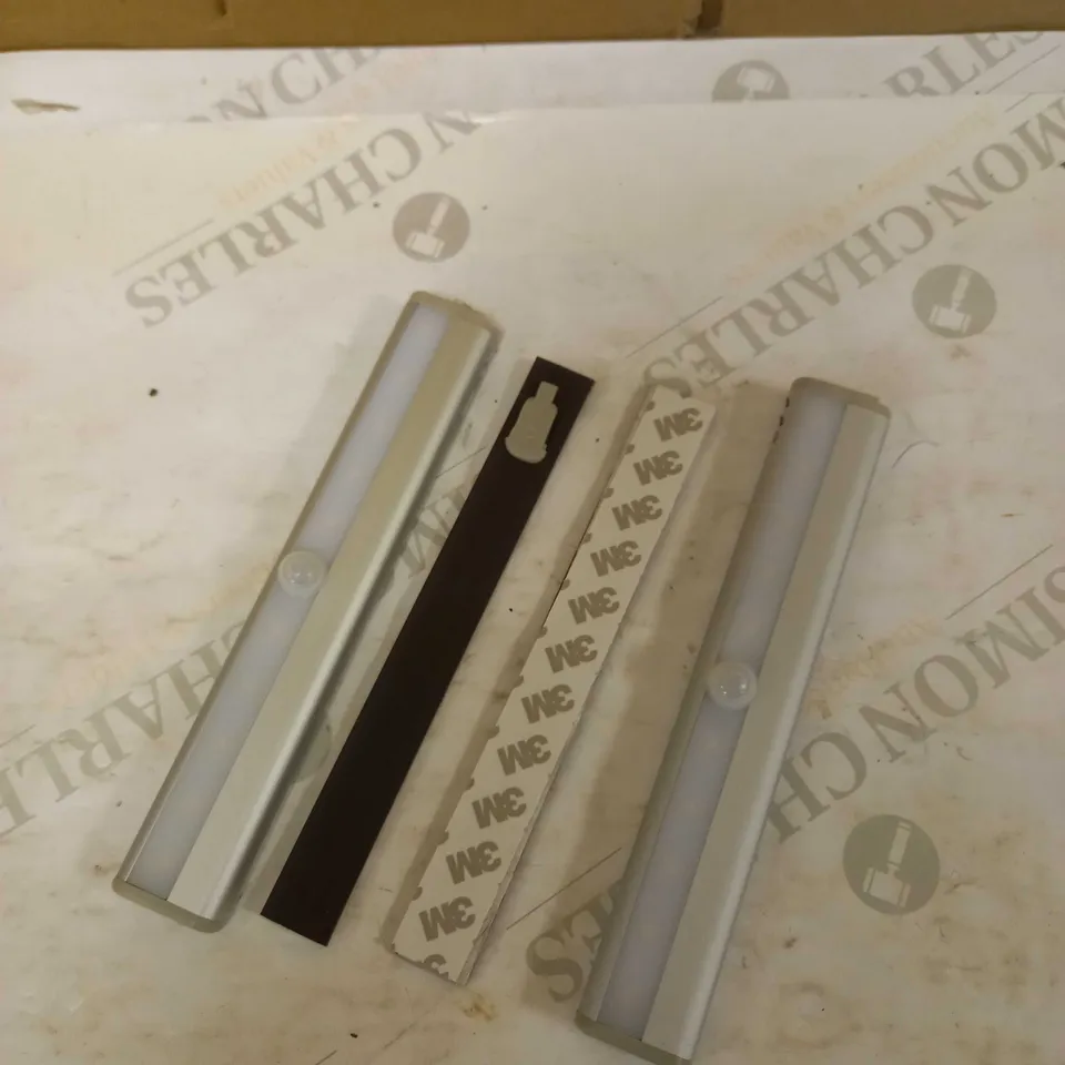 SFIXX SET OF 2 BRUSHED ALUMINIUM PIR MOTION SENSOR LIGHTS