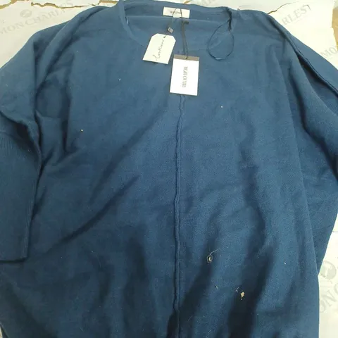 NIGHT OF NAVY SEWING PLAIN SWEATER IN DARK BLUE - XXL