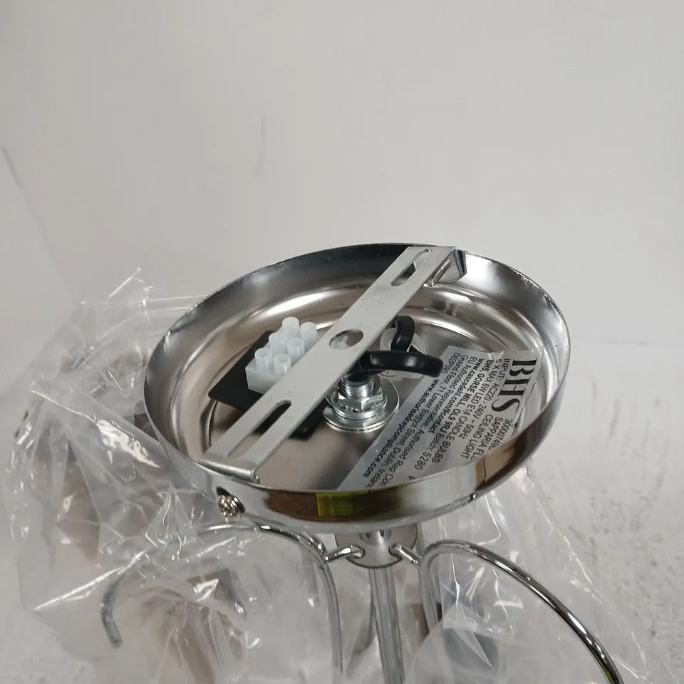 CHROME CEILING LIGHT FITTING – MULTI-ARM DESIGN