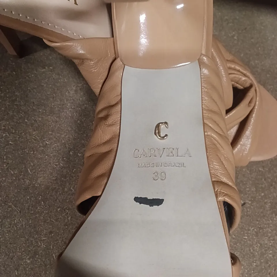 CARVELA WOMEN’S SANDALS – UK 6 (EU 39) TAN WOVEN STRAP