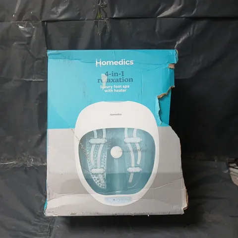 HOMEDICS 4-IN-1 RELAXATION FOOT SPA WITH HEATER – MODEL FS-250-CB