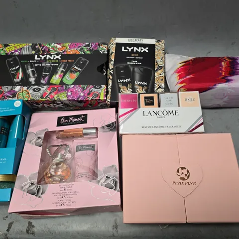 APPROXIMATELY 8 ASSORTED COSMETIC BOXSETS TO INCLUDE LYNX, LANCOME, AND RITUALS ETC.