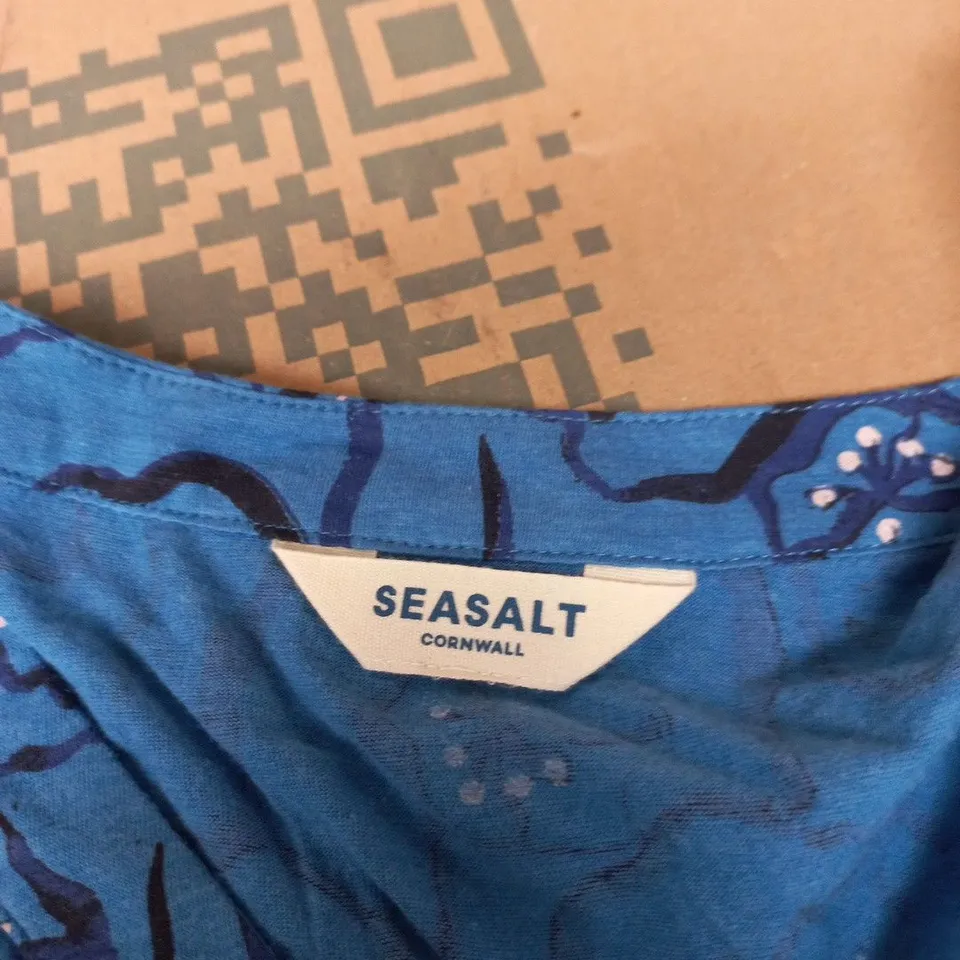 SEASALT BARNOON TOP – BLUE FLORAL, CORNWALL (BARNOON TOP WM40306)