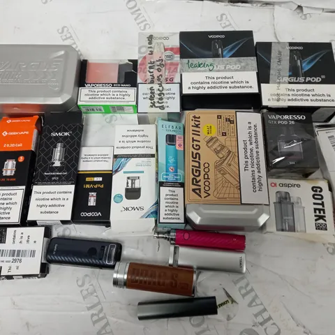 LOT OF ASSORTED VAPING ITEMS TO INCLUDE SMOK, ARGUS AND VOOPOO