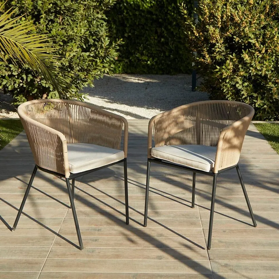 BOXED LAURA JAMES HALI ROPE CHAIR (SET OF 2) - NATURAL (1 BOX) 