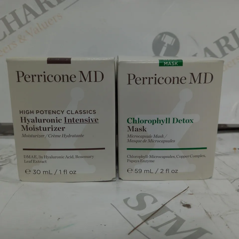 BOXED PERRICONE MD HYALURONIC INTENSIVE MOISTURIZER & CHLOROPHYLL DETOX MASK