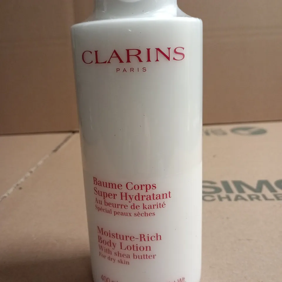 CLARINS PARIS MOISTURE-RICH BODY LOTION WITH SHEA BUTTER – 400 ML