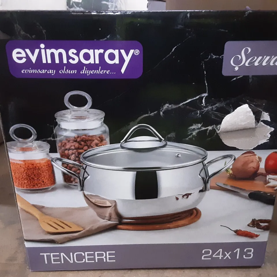 BOXED ELORA SERIES STAINLESS STEEL STOCK POT 