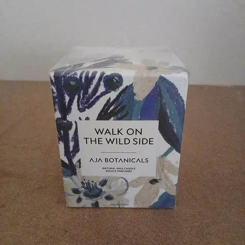 BOXED AND SEALED WALK ON THE WILD SIDE AJA BOTANICALS NATURAL WAX CANDLE 250G